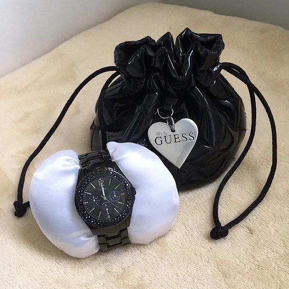 Guess | Accessories | Guess Black Stainless Steel Swarovski  display picture 1